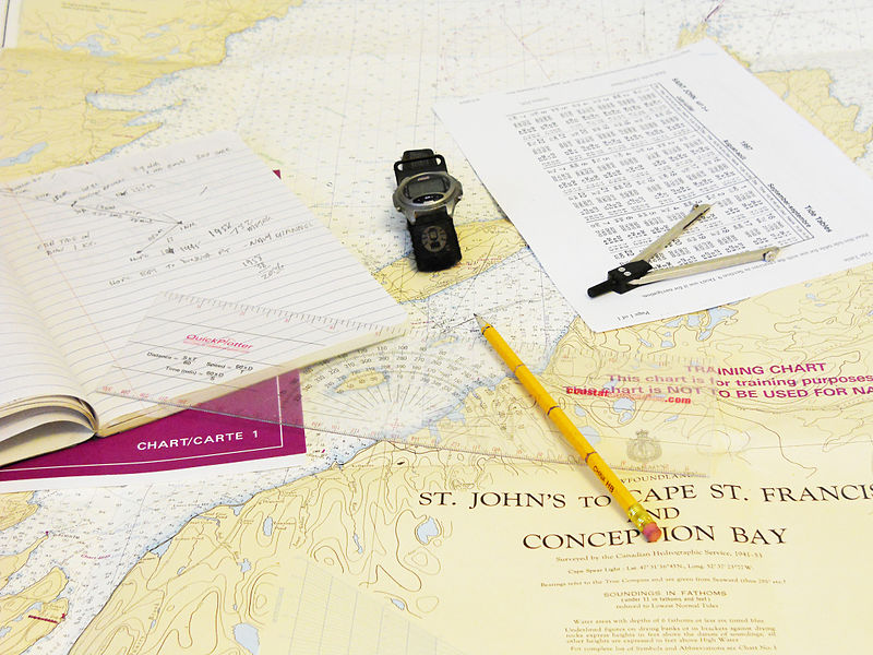 Coastal Navigation With Dead Reckoning by J.S. Bond, licensed under Creative Commons.