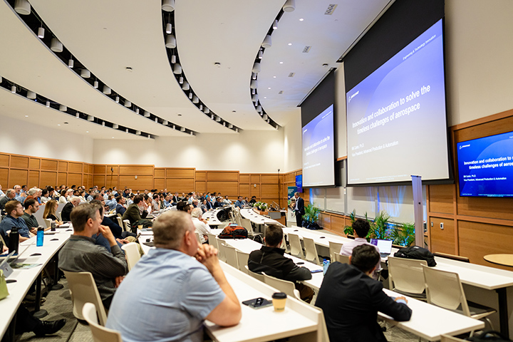 Dr. William Carter, Boeing vice president, delivers keynote during ARC Annual Review.  
